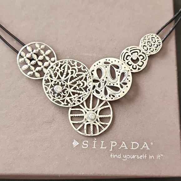 New Silpada Filagree Art Necklace Vintage Rare! N2343 .925 - Picture 2 of 4